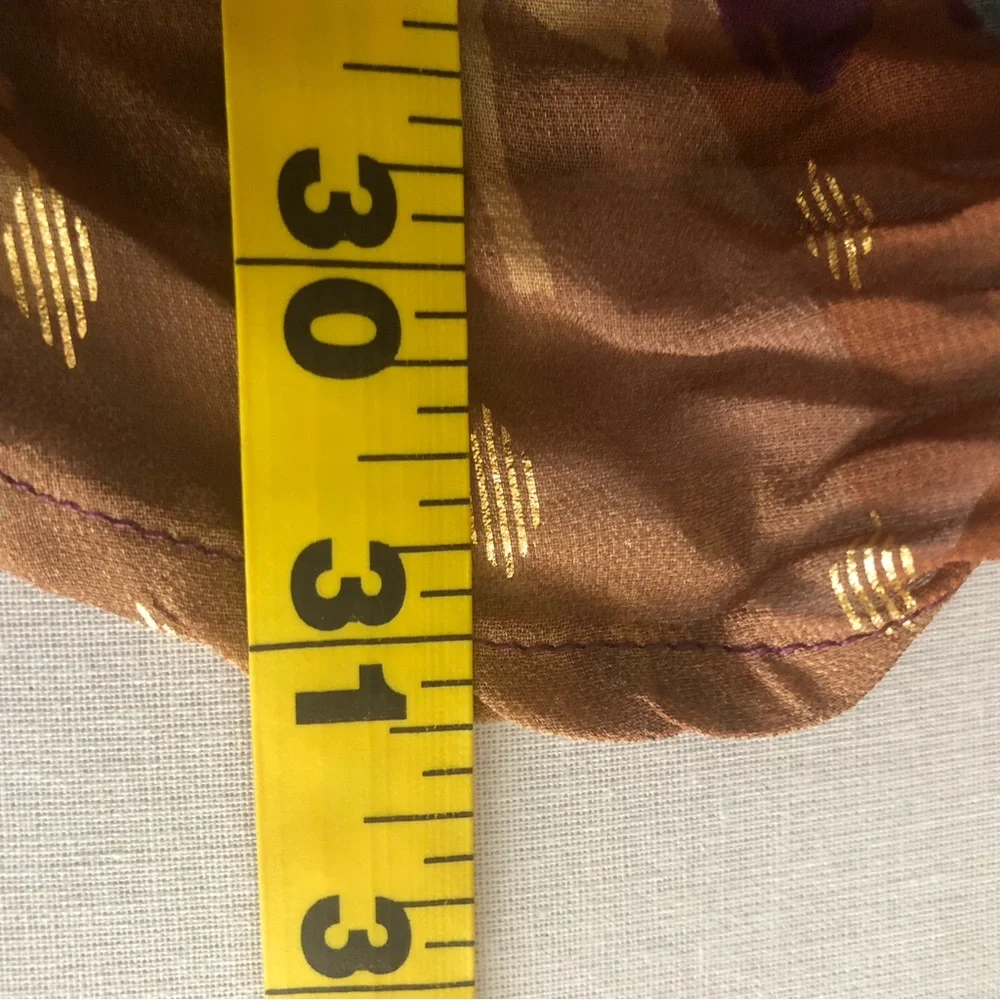 Anthropologie Fig & Flower Mixed Media Floral Button Front Semi Sheer Boho Plus - Picture 12 of 16